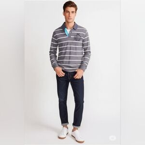 Aeropostale gray and white long sleeve 2 button collared shirt XL